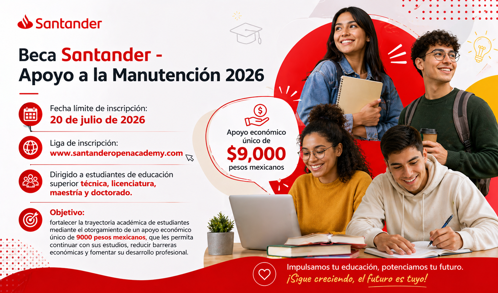 Beca Santander Apoyo a la Manutención 2026