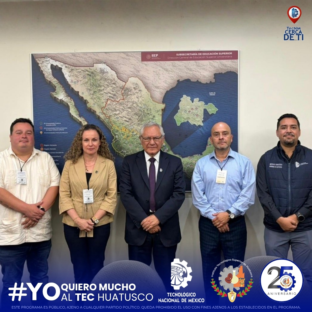La Lic. María del Carmen Cantón Croda junto al Dr. Ramón Jiménez López, durante la reunión de trabajo celebrada en las oficinas centrales del Tecnológico Nacional de México.